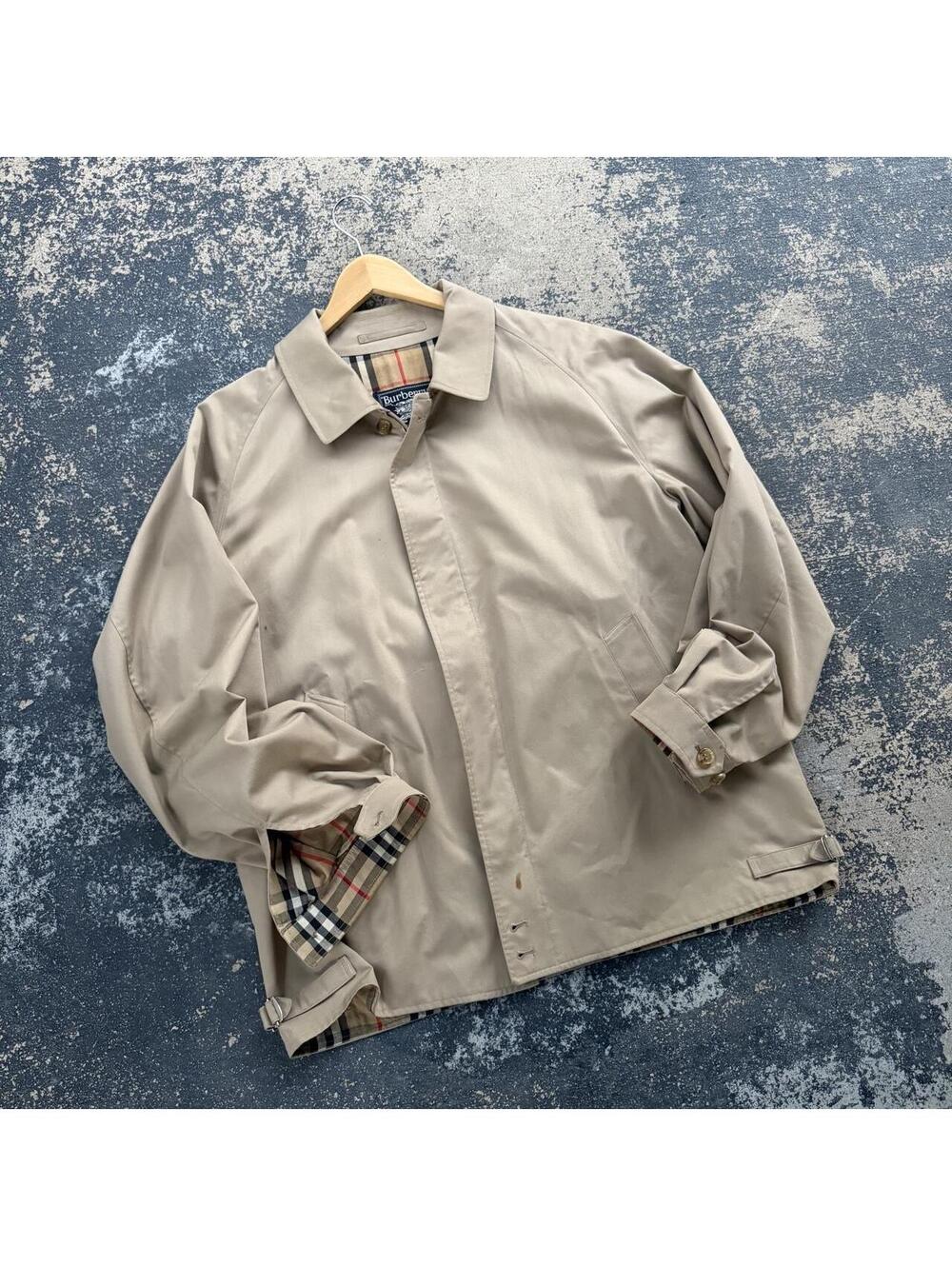 Vintage Burberry London beige Bomber Jacket